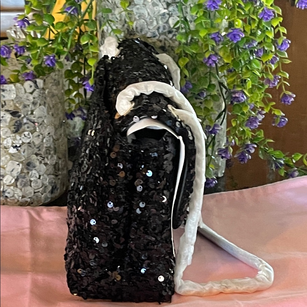 Natalia Sequin Medium Flap turn lock Shoulder bag - Picture 7 of 13